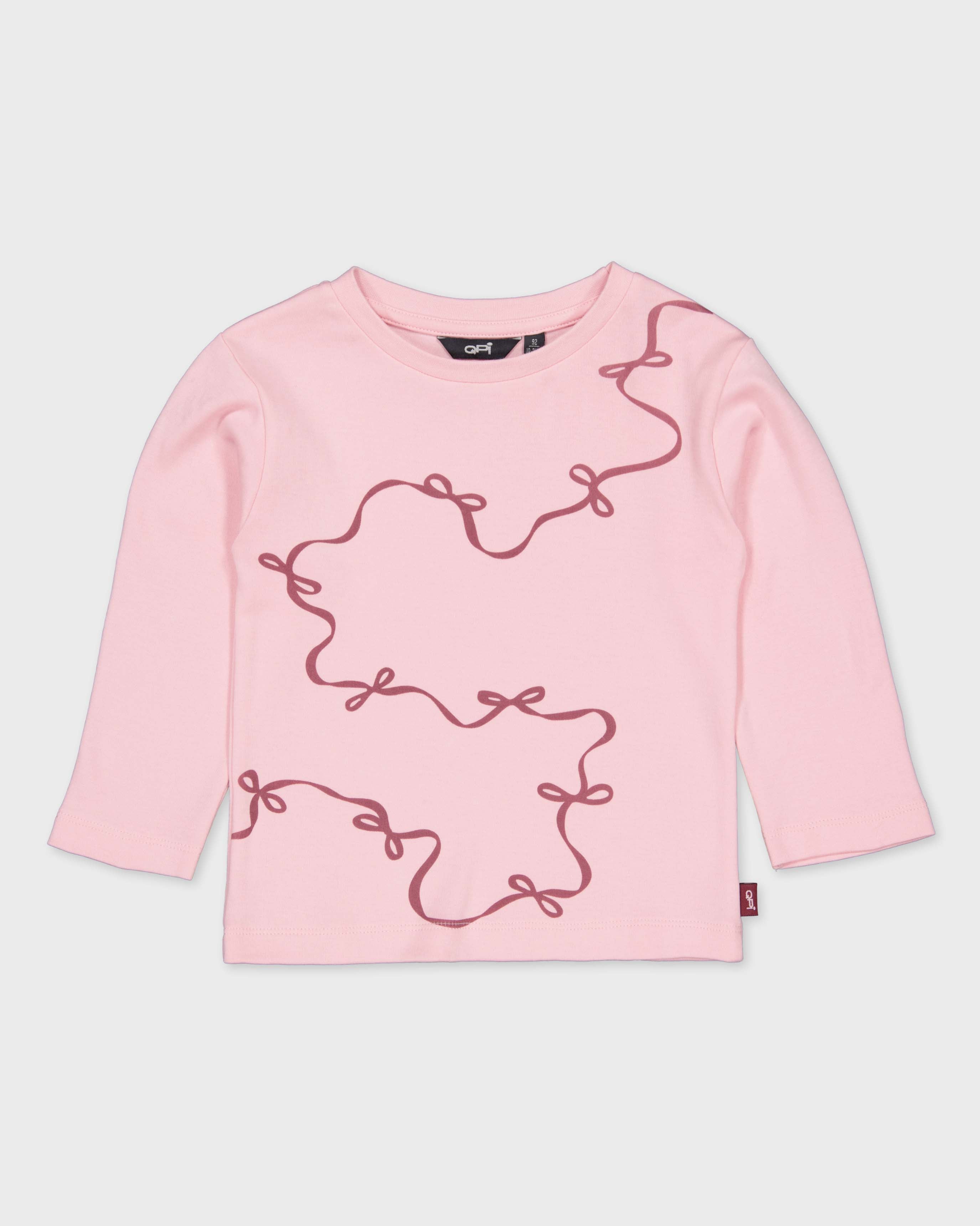 Lichtroze shirt met sierlijn | Candy Pink