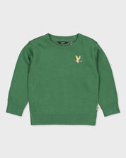 Groene gebreide trui met borduurtje | Gras Green