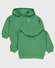 Groen vest met capuchon | Gras Green