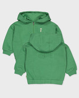 Groen vest met capuchon | Gras Green