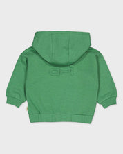 Groen vest met capuchon | Gras Green