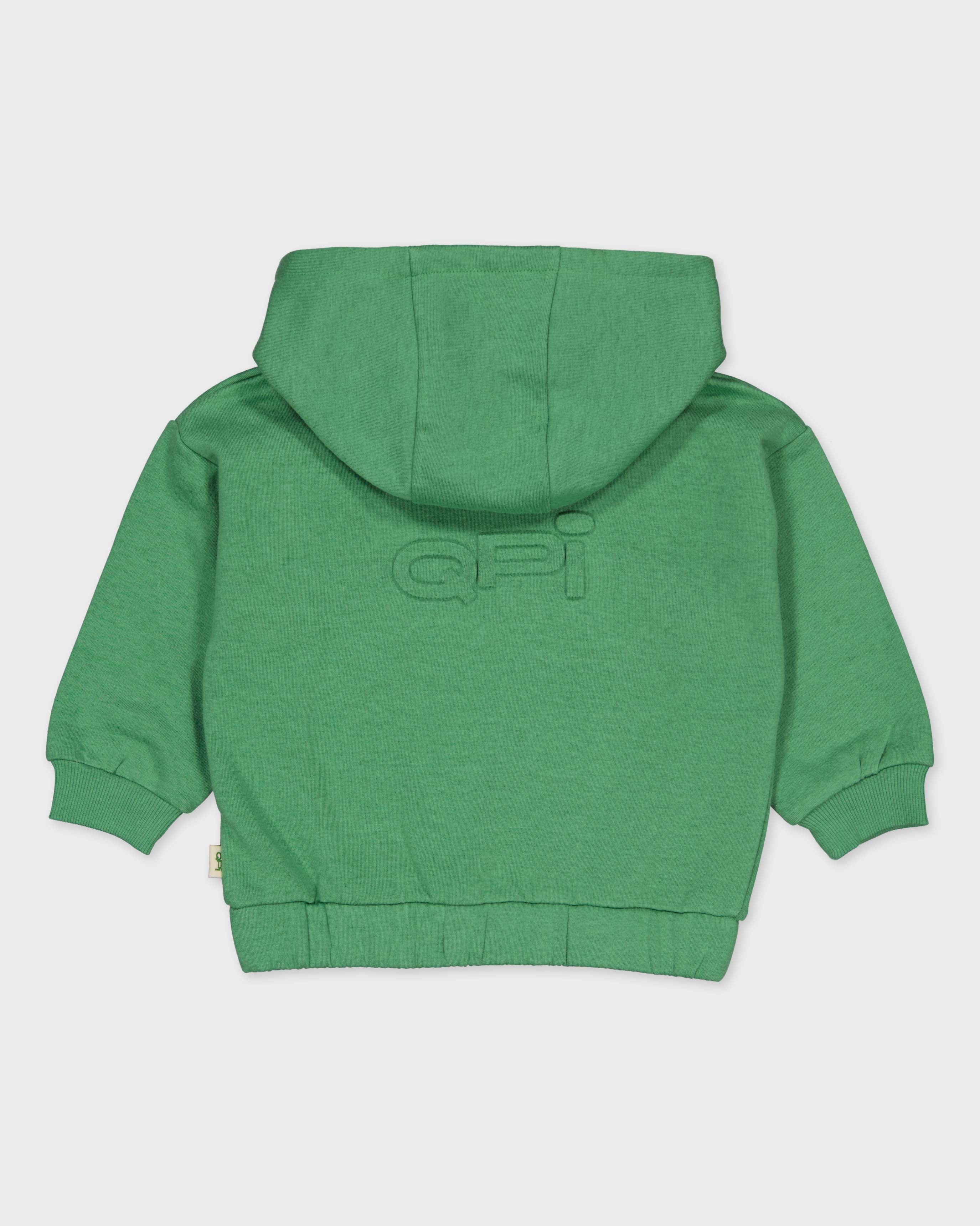 Groen vest met capuchon | Gras Green