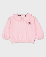 Lichtroze sweater met kraag | Candy Pink