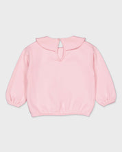Lichtroze sweater met kraag | Candy Pink