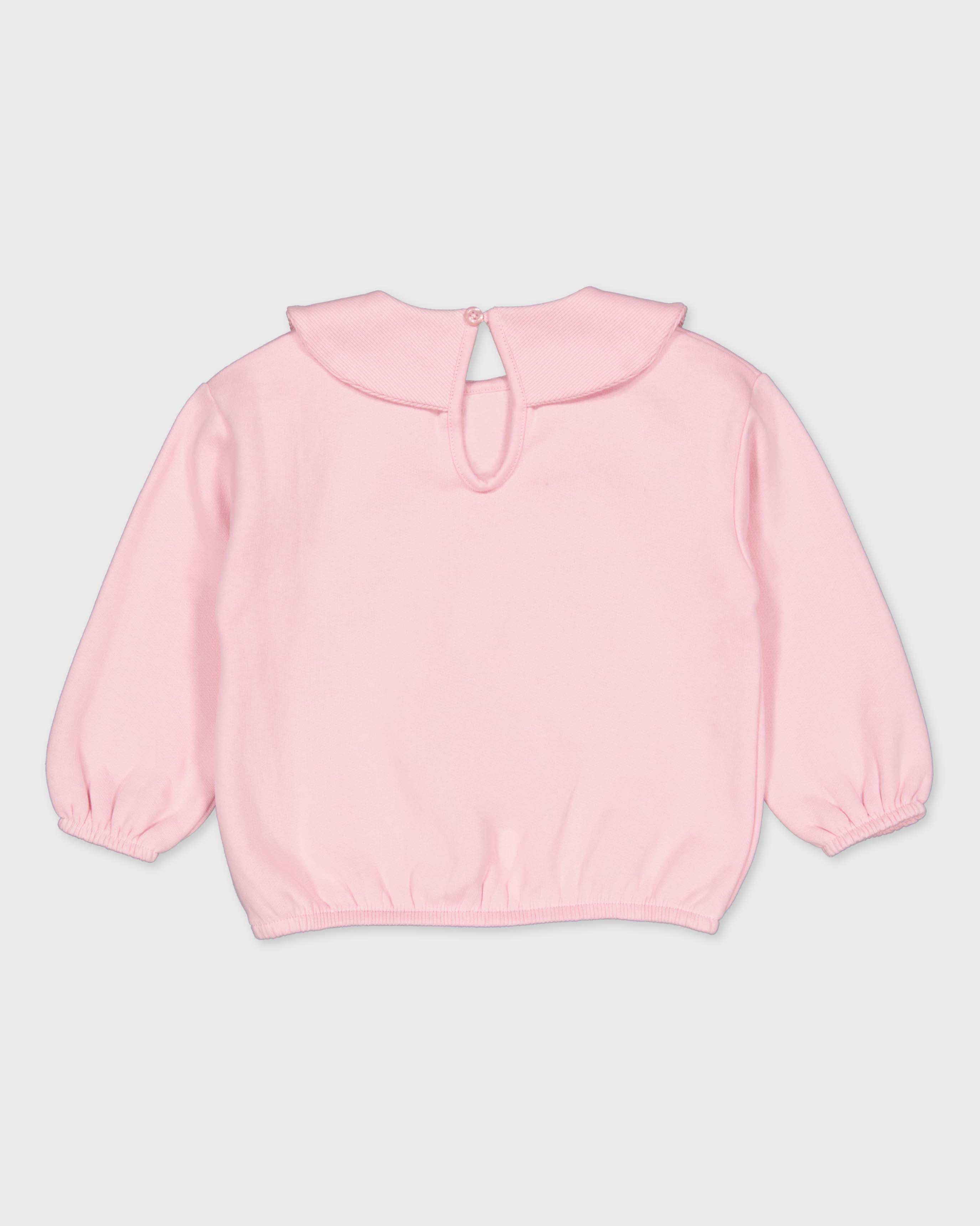 Lichtroze sweater met kraag | Candy Pink