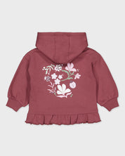 Oudroze hoodie met bloemenprint | Purple Grape