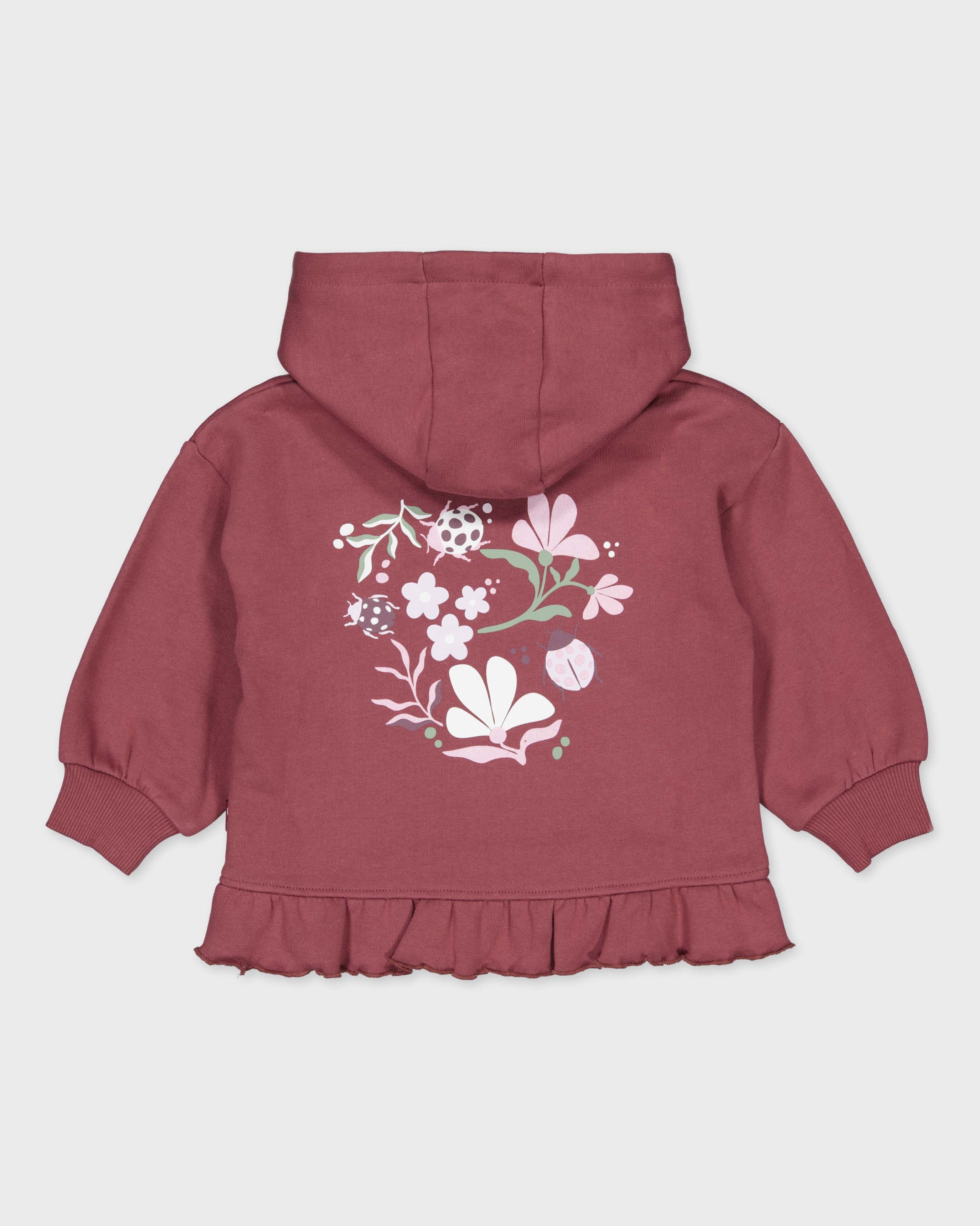 Oudroze hoodie met bloemenprint | Purple Grape