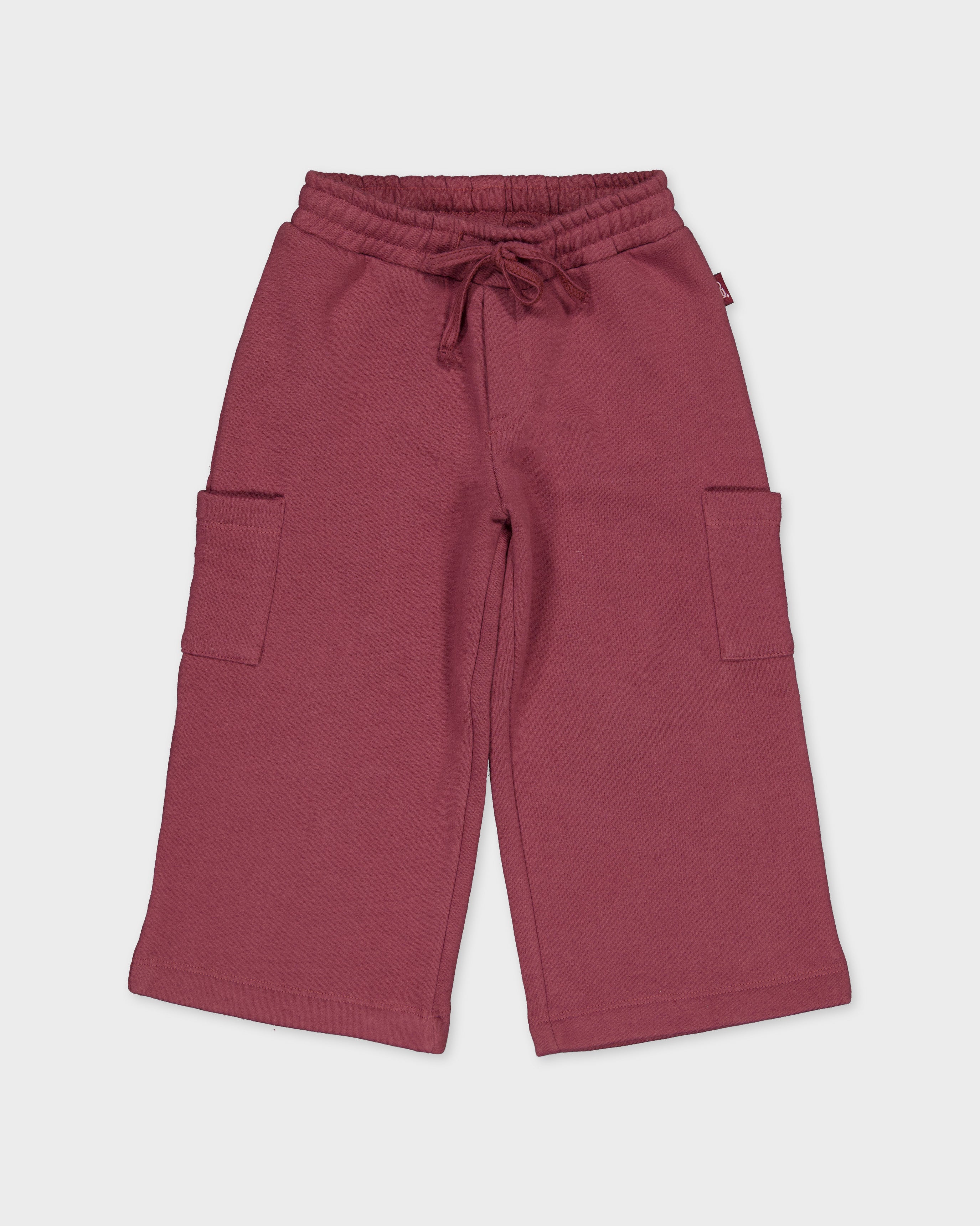 Oudroze wijde broek met cargozakken | Purple Grape