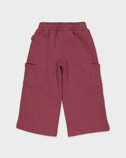 Oudroze wijde broek met cargozakken | Purple Grape
