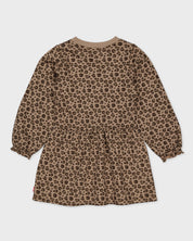 Beige jurk met luipaardprint | AOP Taupe Animal
