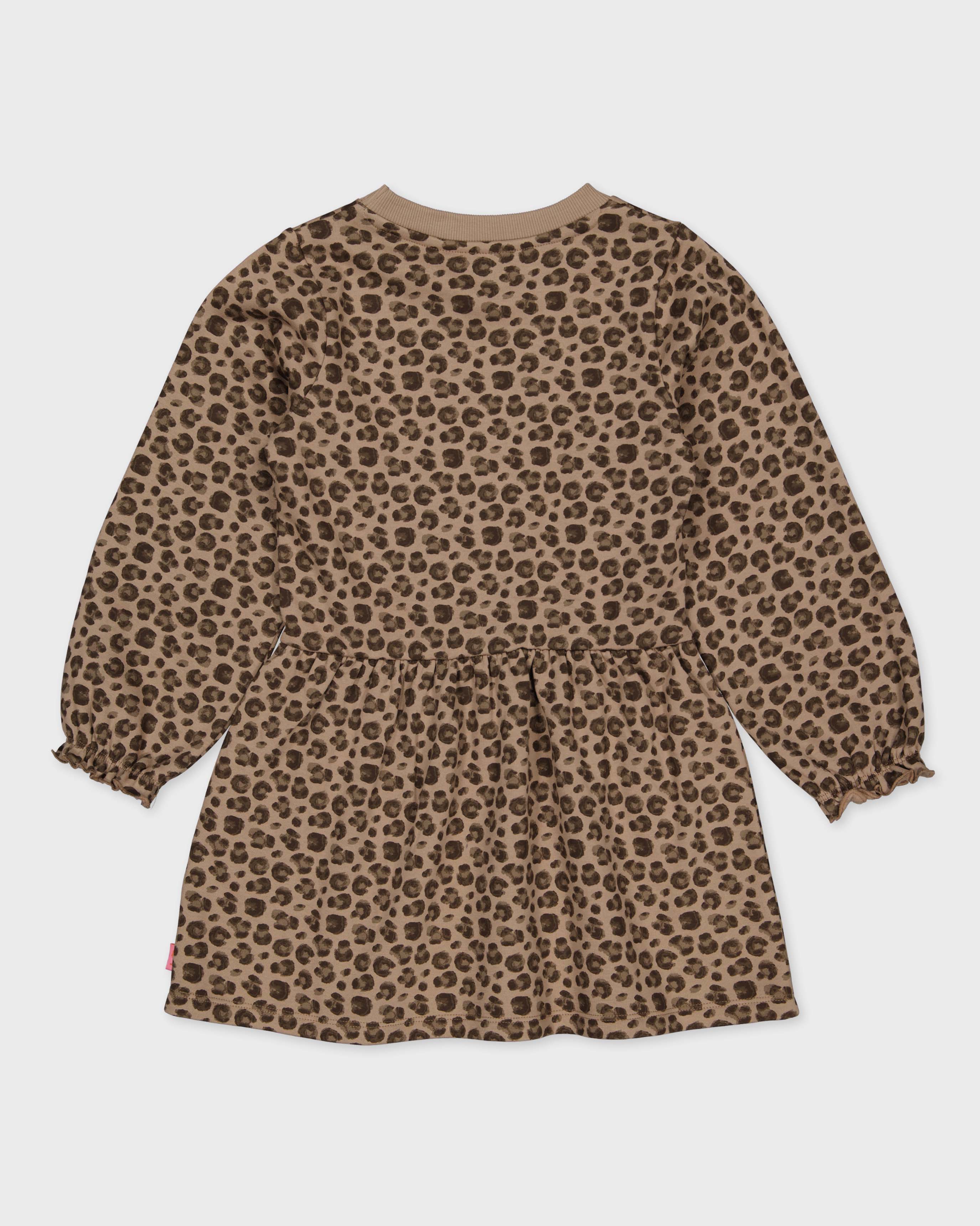 Beige jurk met luipaardprint | AOP Taupe Animal