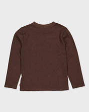 Donkerbruine longsleeve met tekstprint | Brown