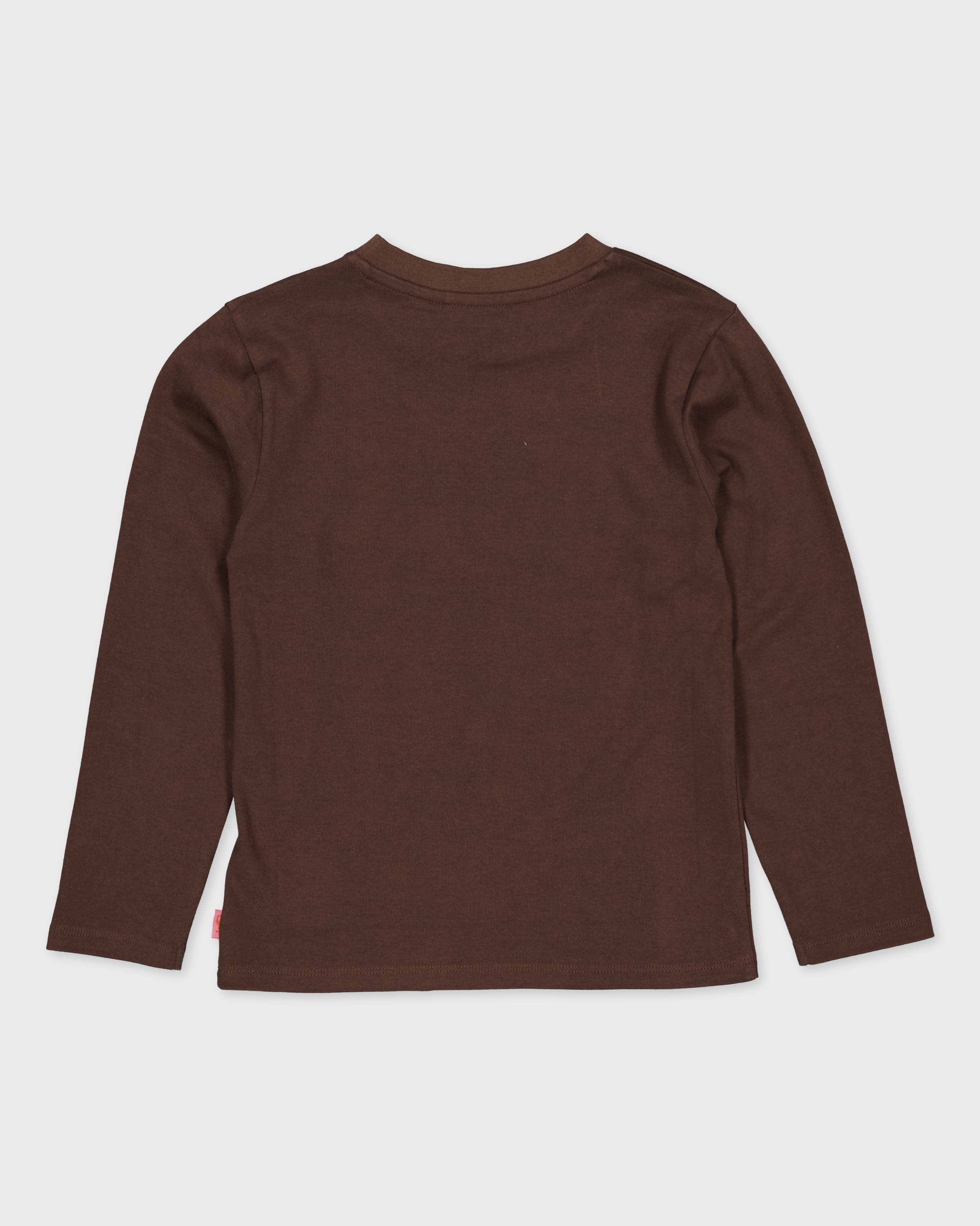 Donkerbruine longsleeve met tekstprint | Brown
