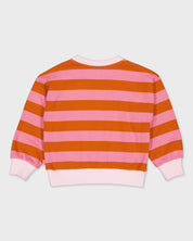 Oranje-roze gestreepte sweater | AOP Orange Stripe