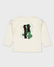Crèmekleurige longsleeve met rugprint | Off White