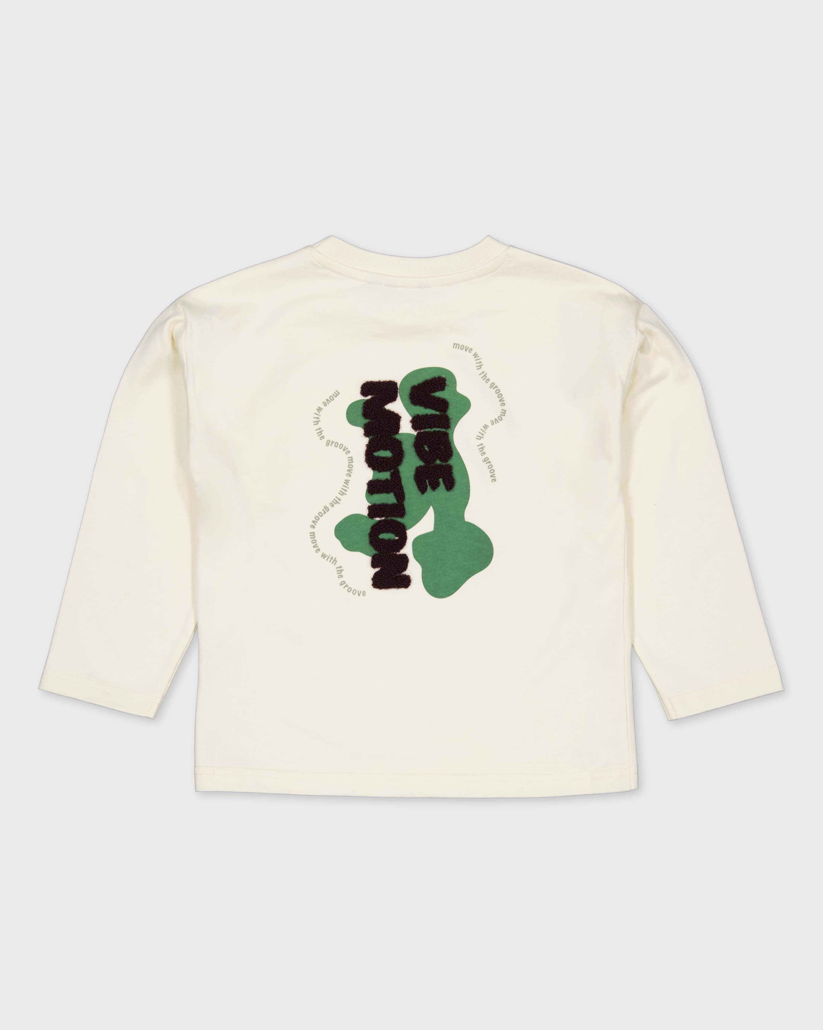 Crèmekleurige longsleeve met rugprint | Off White