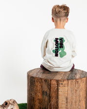 Crèmekleurige longsleeve met rugprint | Off White