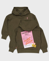Olijfgroene hoodie met achterprint | Army Green