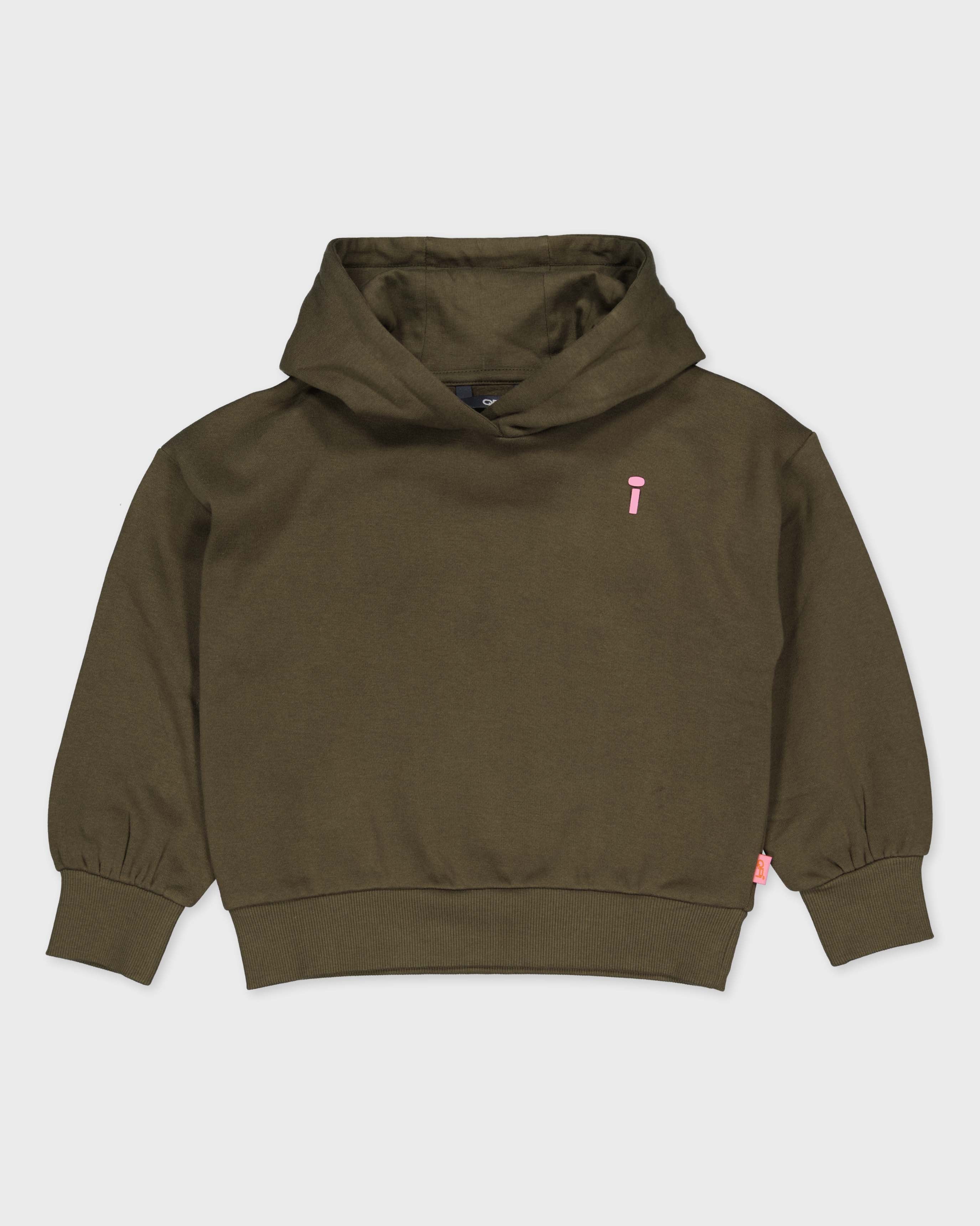 Olijfgroene hoodie met achterprint | Army Green