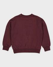 Bordeauxrode sweater met tekstprint | Dark Red