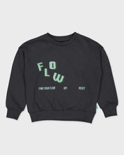 Donkergrijze sweater met tekstprint | Antracite