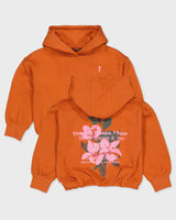Oranje hoodie met bloemenprint | Burned Orange