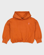 Oranje hoodie met bloemenprint | Burned Orange