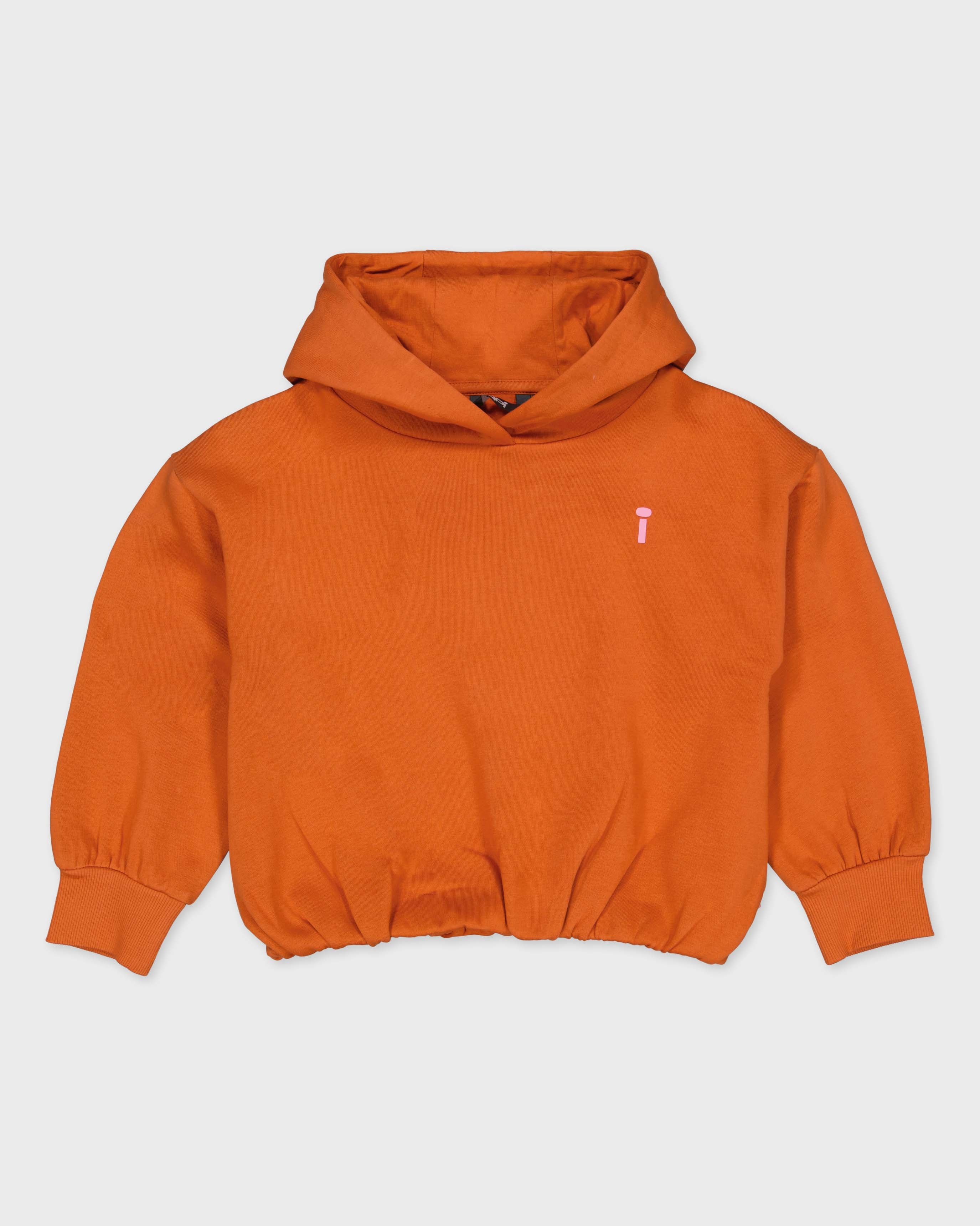 Oranje hoodie met bloemenprint | Burned Orange
