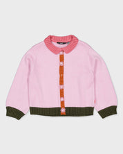 Lichtroze vest met knoopsluiting | Fuchsia