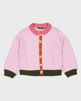 Lichtroze vest met knoopsluiting | Fuchsia