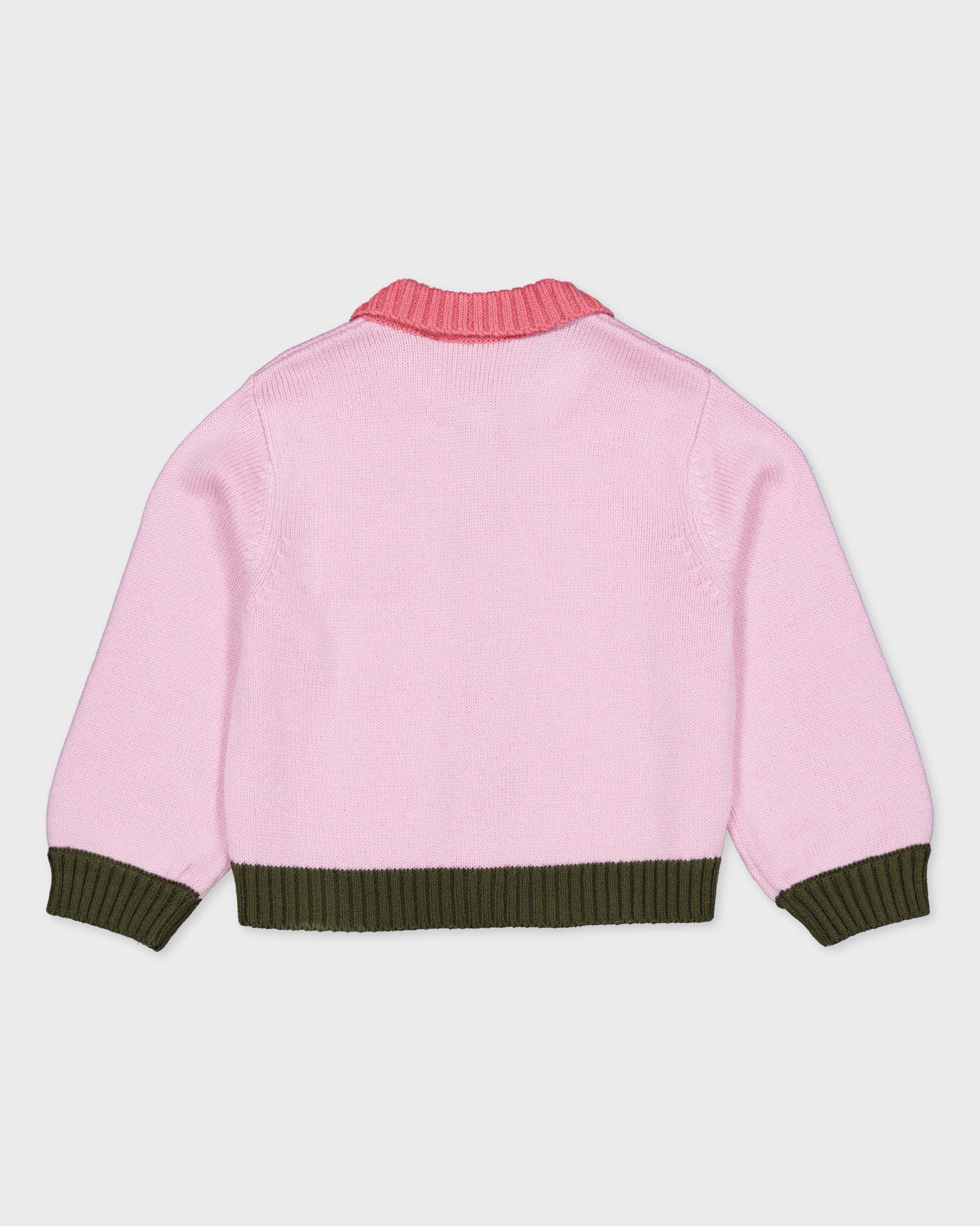 Lichtroze vest met knoopsluiting | Fuchsia