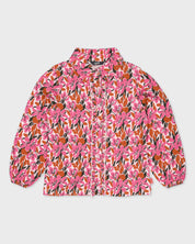 Roze blouse met kleurrijke bloemenprint | AOP Pink Blush Flower