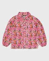 Roze blouse met kleurrijke bloemenprint | AOP Pink Blush Flower