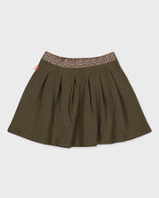 Olijfgroene rok met luipaardtailleband | Army Green