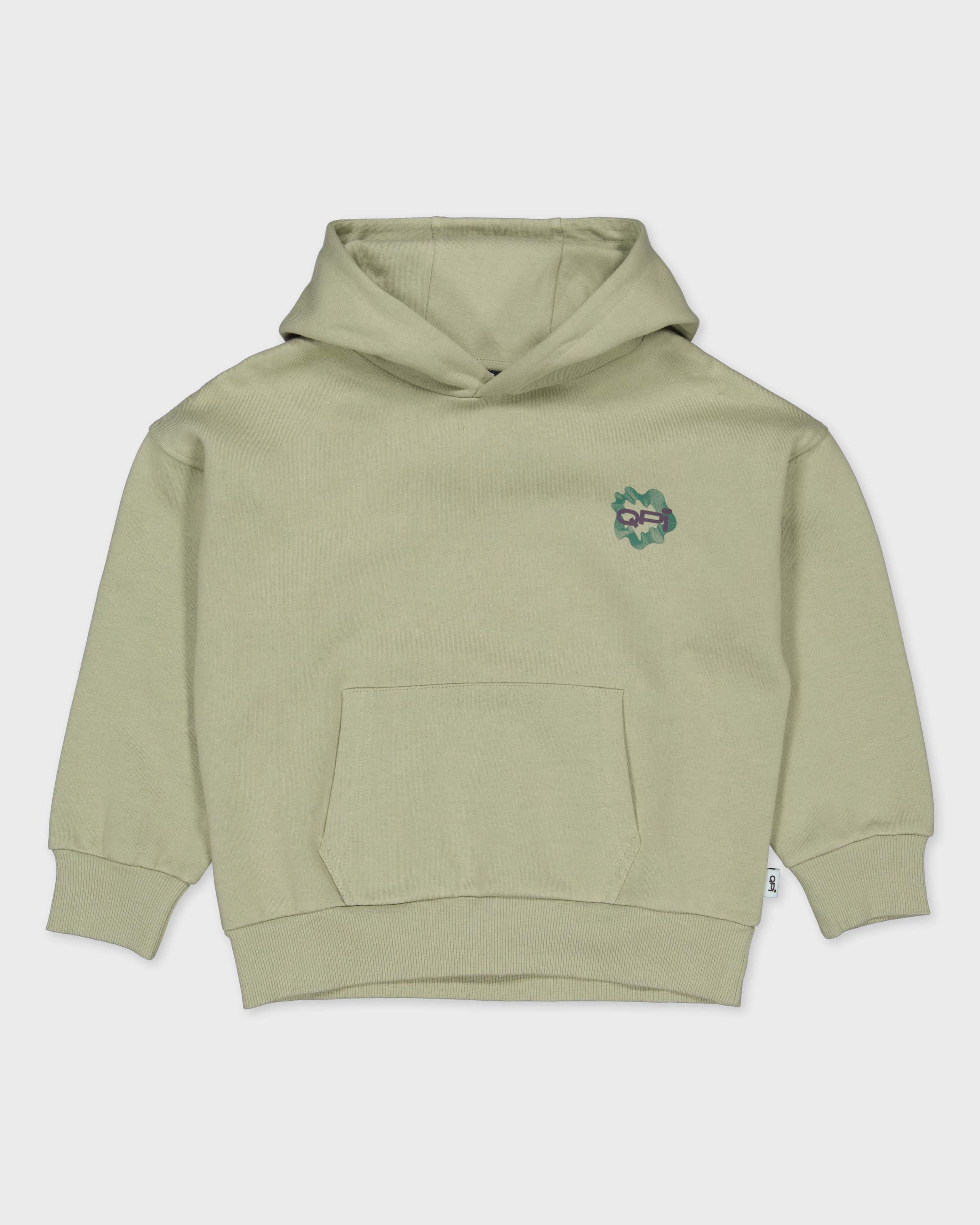 Lichtgroene hoodie met buidelzak | Sage Green