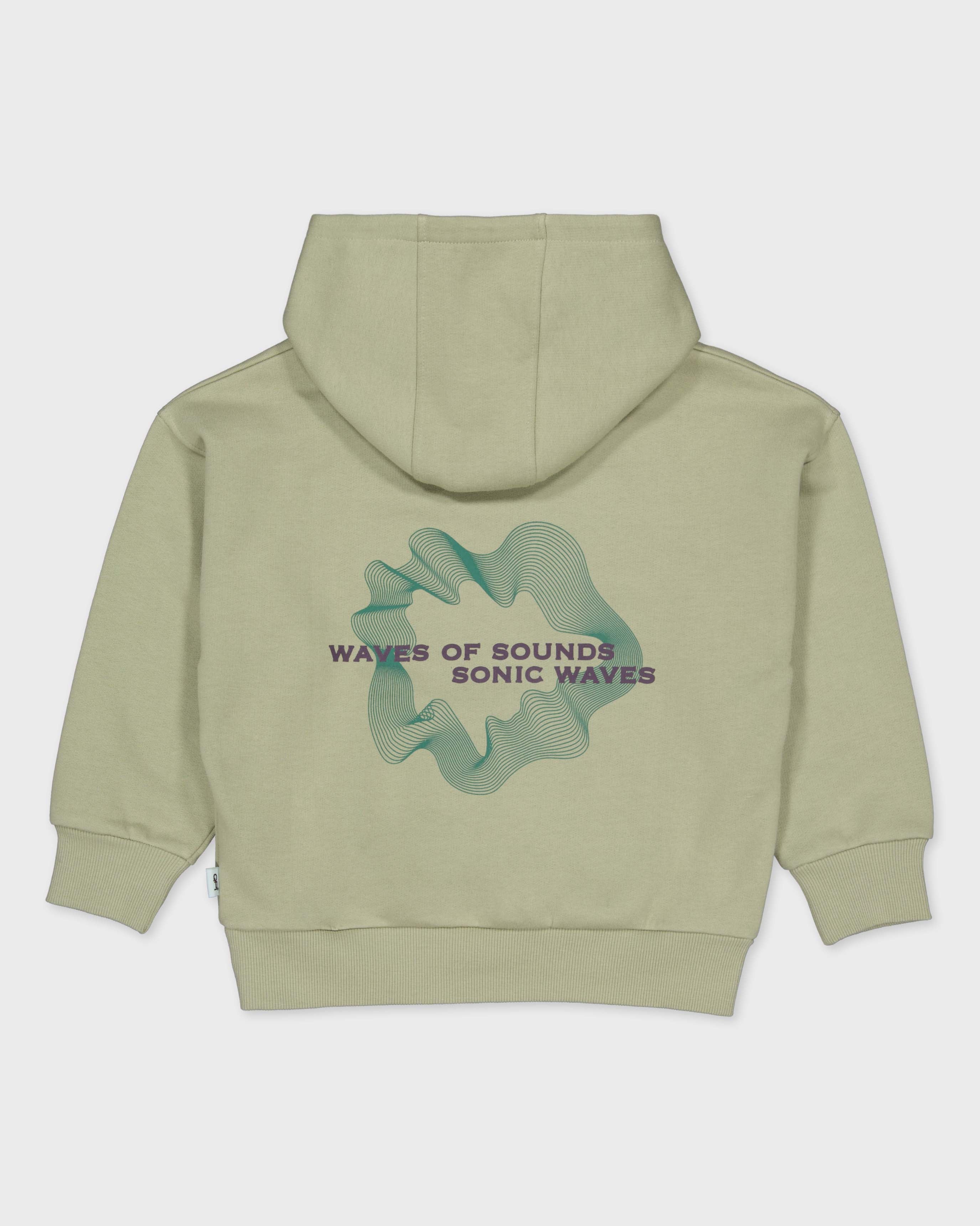 Lichtgroene hoodie met buidelzak | Sage Green