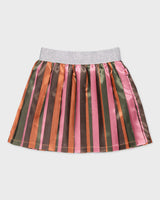 Gestreepte rok met elastische tailleband | AOP Soft Grey Stripe