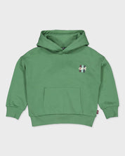Groene hoodie met rugprint | Dark Green
