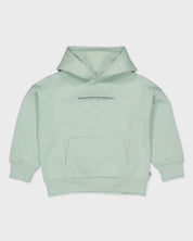 Licht mintgroene hoodie met rugprint | Blue Grey