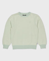 Licht mintgroene sweater met ribboorden | Blue Grey