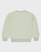 Licht mintgroene sweater met ribboorden | Blue Grey