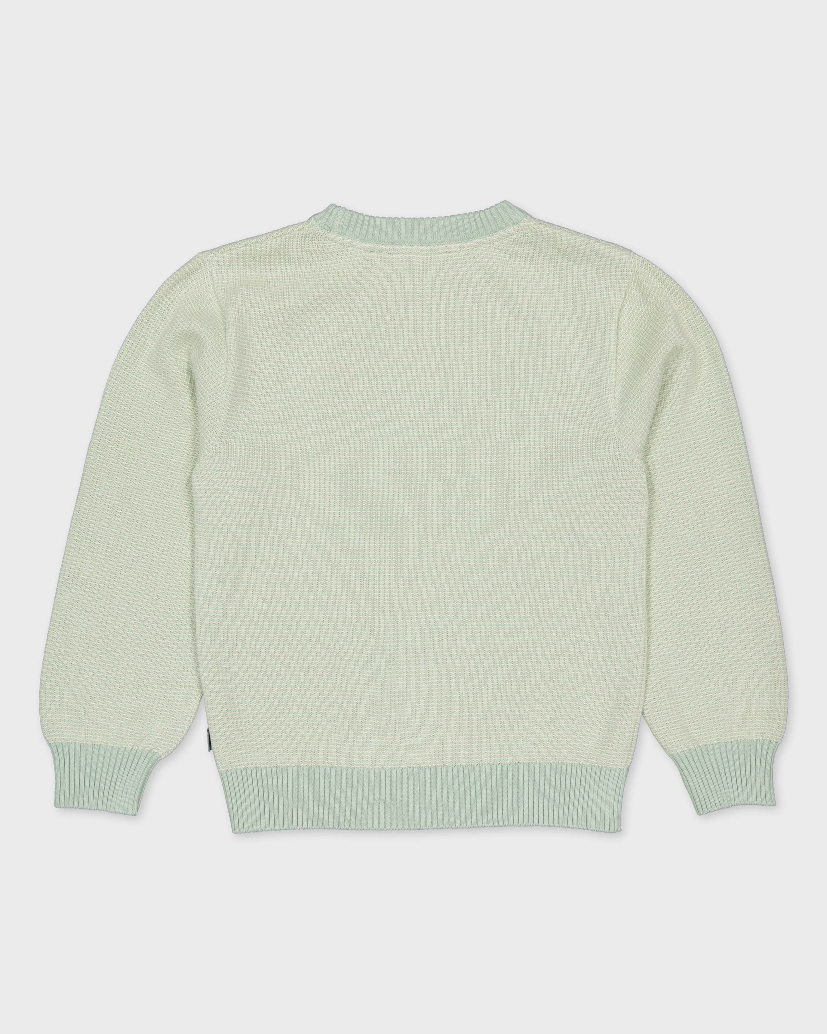Licht mintgroene sweater met ribboorden | Blue Grey