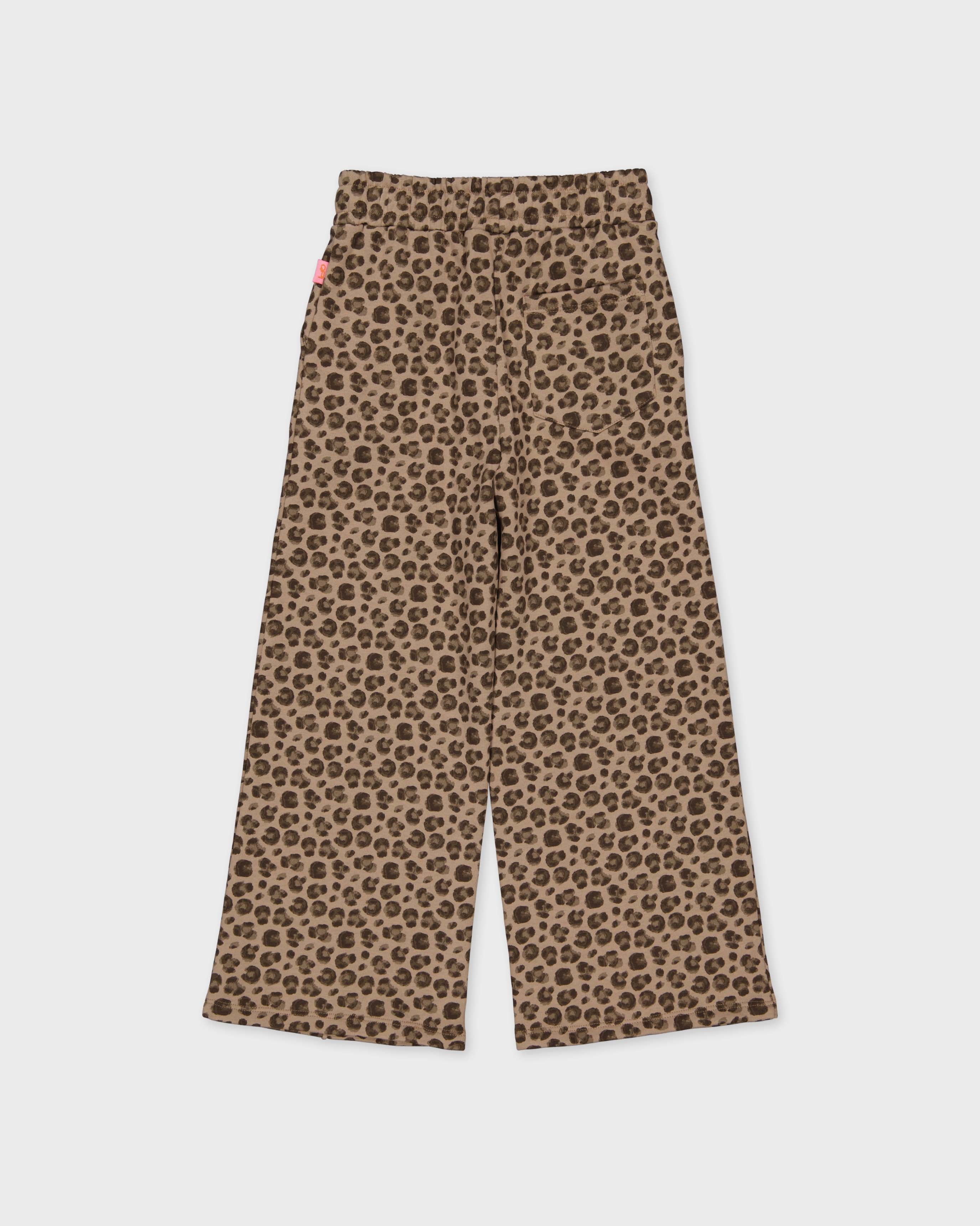 Beige broek met luipaardprint | AOP Taupe Animal