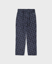 Donkerblauwe broek met all-over dessin | AOP Grey Graphic