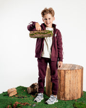 Donkergrijze joggingbroek met koord | Dark Red