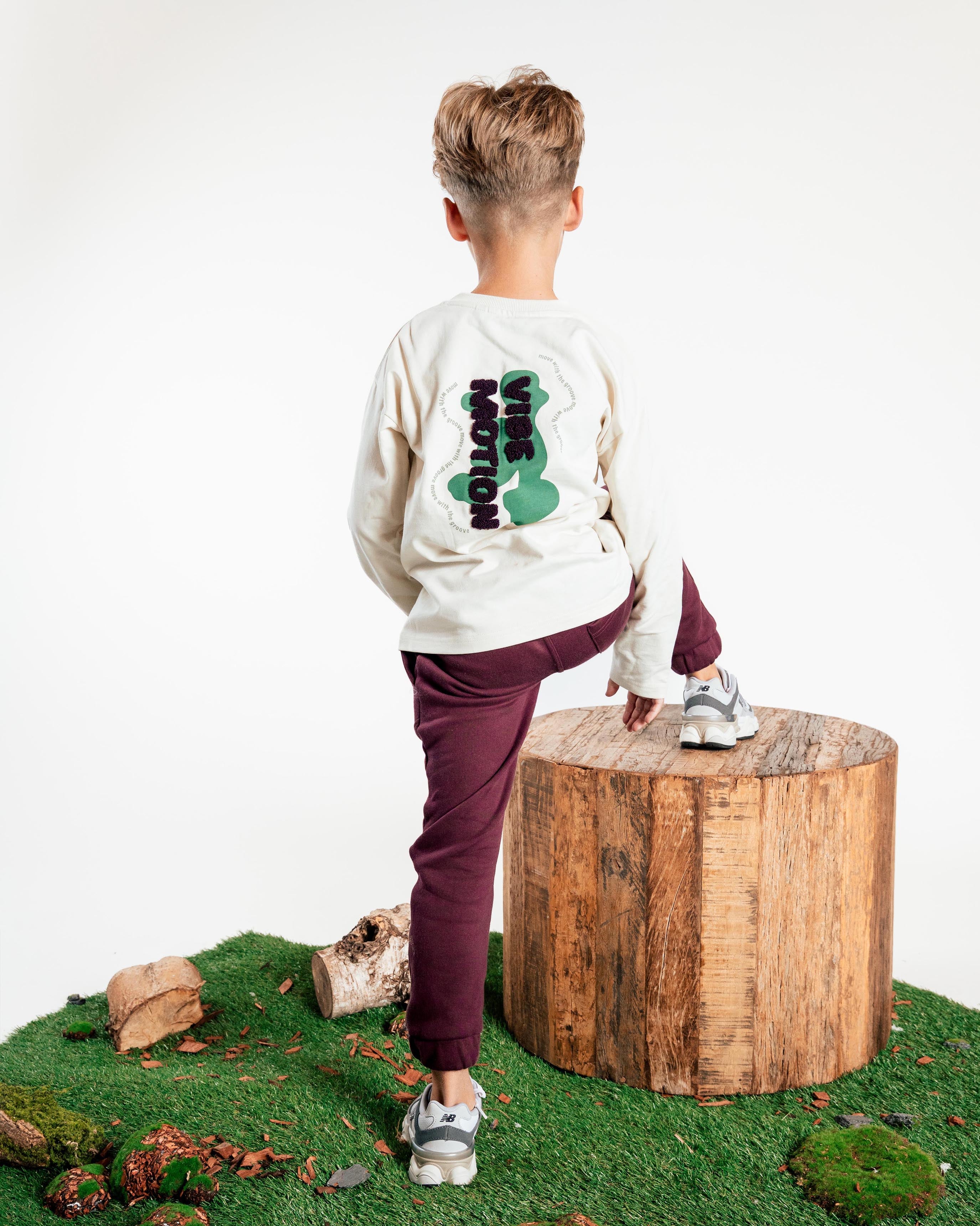 Donkergrijze joggingbroek met koord | Dark Red