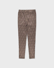 Donkerbruine legging met luipaardprint | AOP Taupe Animal