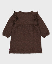 Chocoladebruine jurk met ruches | Brown