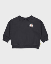 Antraciet sweater met rugprint | Deep Blue