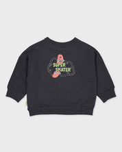 Antraciet sweater met rugprint | Deep Blue